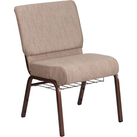 Still in box Flash Furniture HERCULES Series 21''W Church Chair in Beige Fabric