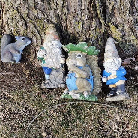 Garden Gnomes and Squirrels