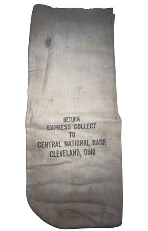 Central National Bank Cleveland Ohio Money Bag