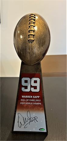 Warren Sapp HOF 2013  Football Trophy Series 5 #37/50 2002 World Champs