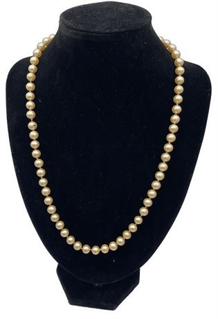 Champagne Color Pearl Necklace