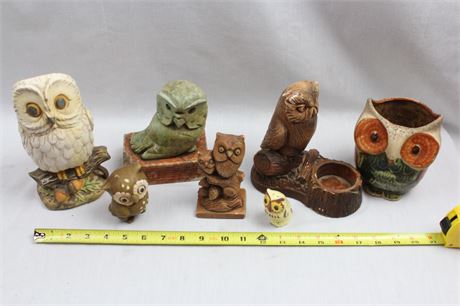 Vintage Owl Figurines and Planters
