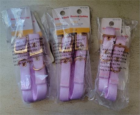 (6) New lavender color Small dog collars