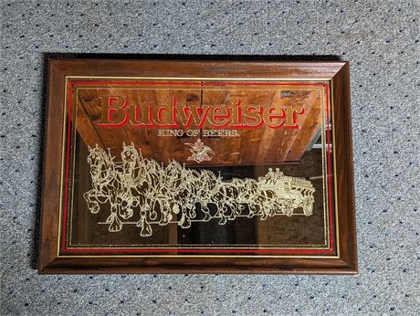 Budweiser Clydesdales Mirror Beer Sign