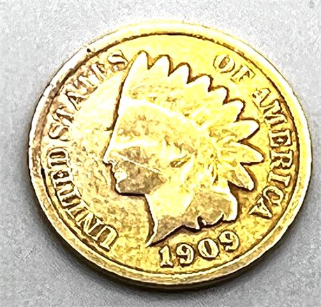 1909 Golden Indian Head Penny