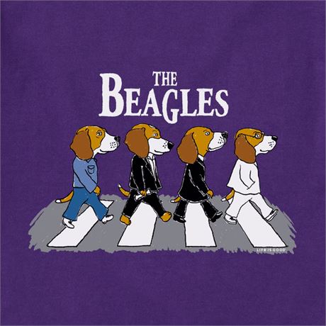 'Beagles' long sleeve, L, shirt, purple