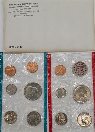 1971 US Mint Set W/ Treasury Envelope