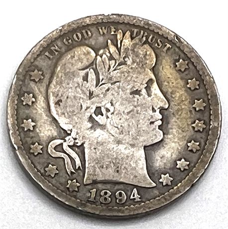 1894 O Silver Barber Half Dollar