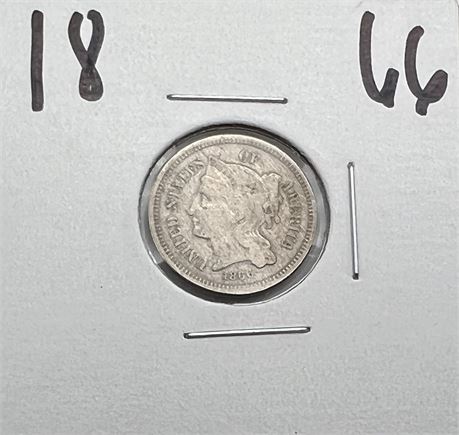 1866 Three Cent