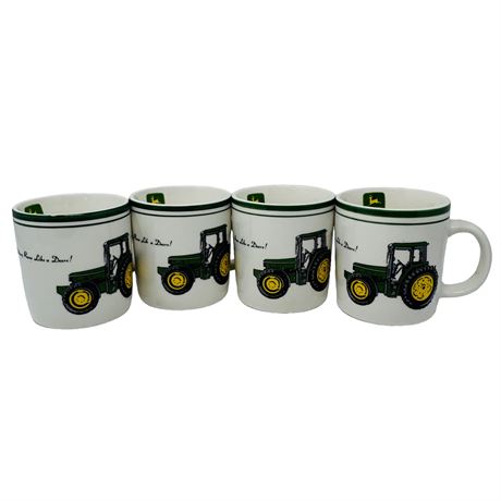 Gibson John Deere Coffee Mugs Set of 4