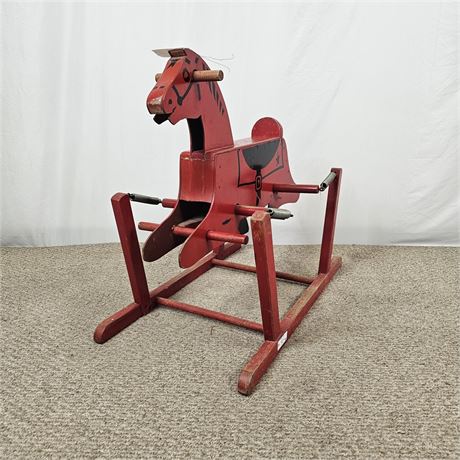 Wood Rocking Horse Red