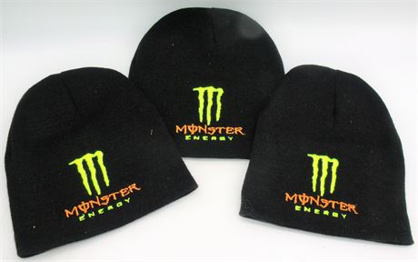 3 MONSTER ENERGY Knit hats