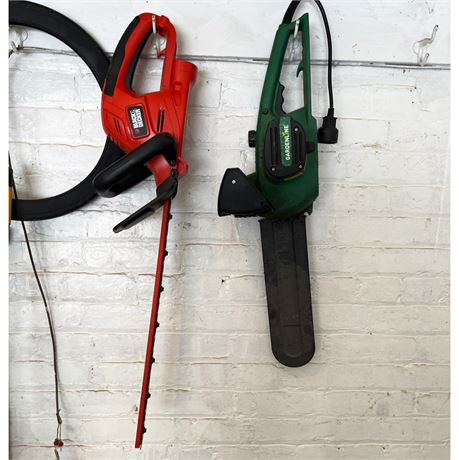 Electric Chainsaw and Hedge Clippers