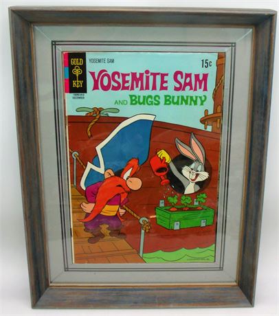 VTG Framed Yosemite Sam comic book Gold Key Bugs Bunny