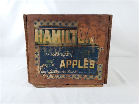 Hamilton Washington Apple Wood Crate