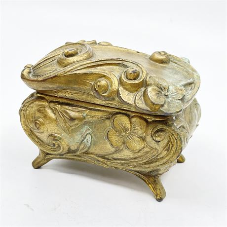 Art Nouveau Gilded W.B. Mfg Co 321 Jewelry Casket