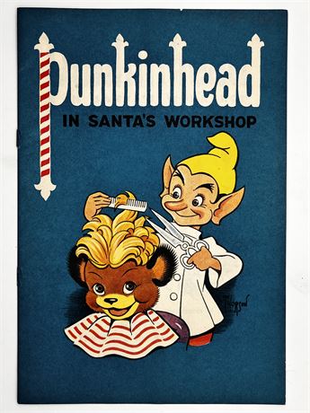 illustrated 1950 Punkinhead in Santa's Workshop Teddy Bear Book Eaton Co
