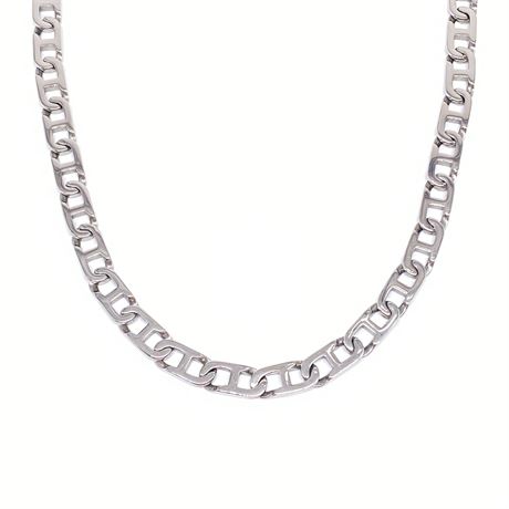 Men's Solid Stainless Steel 24" Chain Necklace