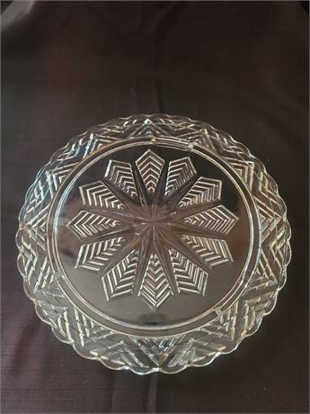 Vintage footed cake plate- The Federal Glass Company