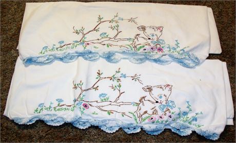 Embroidered Pillow Case set