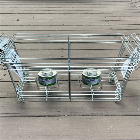 Bundle of 4 New Chafing Dish Wire Racks and 2 Sterno Chafing Fuel Cans