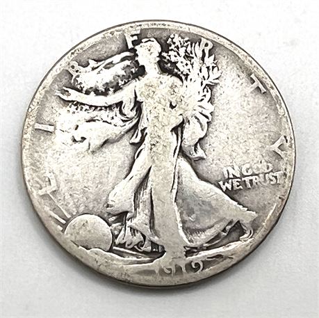 1919 S Silver Walking Liberty Half Dollar