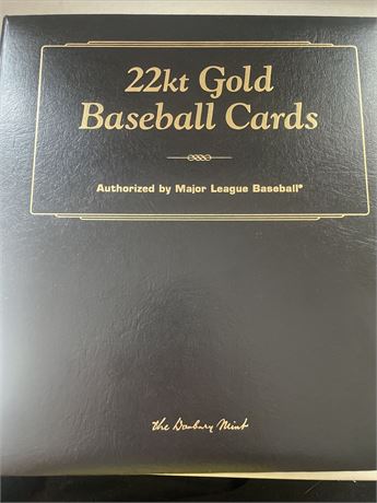 The Danbury Mint | 22KT Gold Baseball Cards | Full 50 Card Set