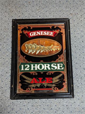 Genesee 12 Horse Ale Mirror Beer Sign