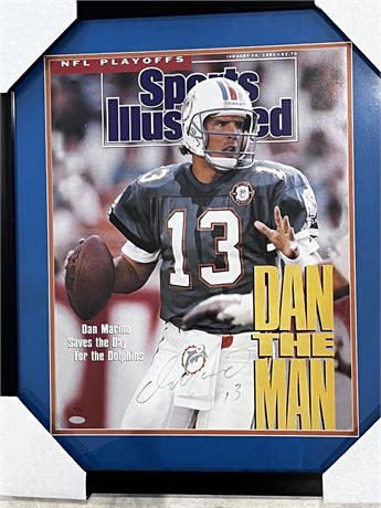 Steiner COA Large Autographed Dan Marino Signed Framed Sports Illustrated Cover