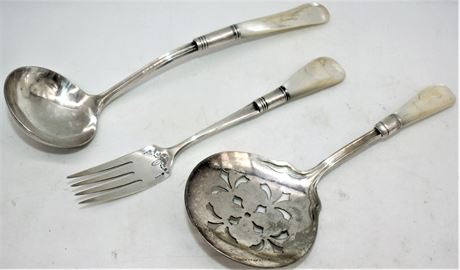 Sterling flatware mother of pearl