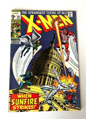 Jan. 1970 Vol. 1 Marvel Comics "X-MEN" #64 Comic