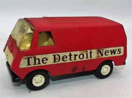 Tonka Detroit News metal Van Tin Car