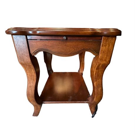 Set of Two Wood Side End Tables