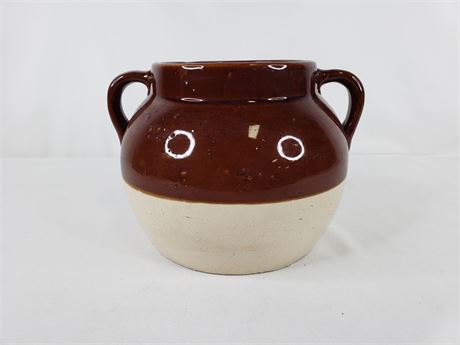 Stoneware Bean Pot Crock w/ Handles