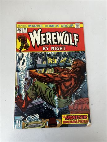 Aug. 1974 Vol. 1 Marvel Comics "WEREWOLF" #20 Comic