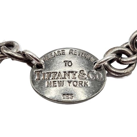 Tiffany & Co. Sterling Silver Oval Tag Bracelet