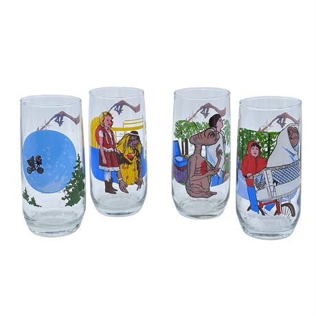 “E.T.: The Extra-Terrestriall” Glass Tumblers, Set of Four