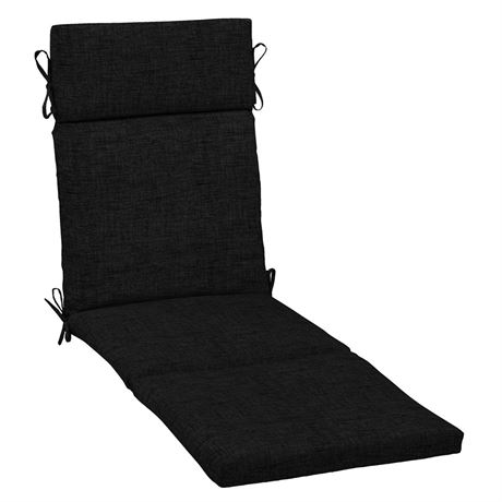 New in box Arden Selections Outdoor Chaise Lounge Cushion 72 x 21, Black Leala