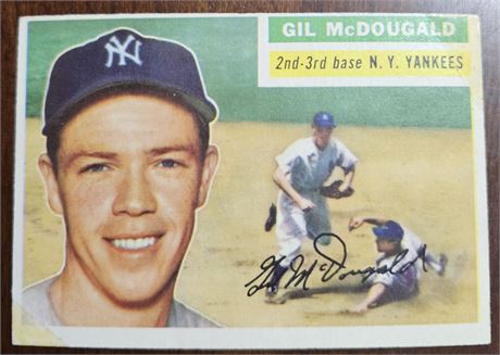 1956 Topps Gil McDougald #225 New York Yankees Baseball Card