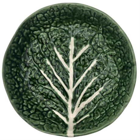 Cabbage Leaf Bowl Made in Portugal Marked