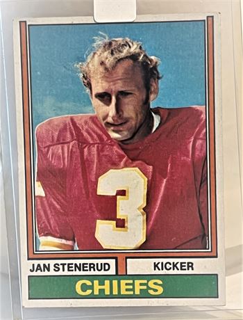 Jan Stenerud Kansas City Chiefs Topps #355 Football Card