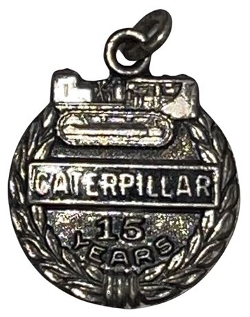 Vintage Caterpillar Sterling Silver “15 Year Service Award” Pendant