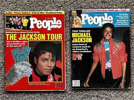 Michael Jackson 1983 and 1984 People Magazine Cover Story Magazine Lot