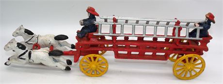 Cast Iron Horse Wagon firemen