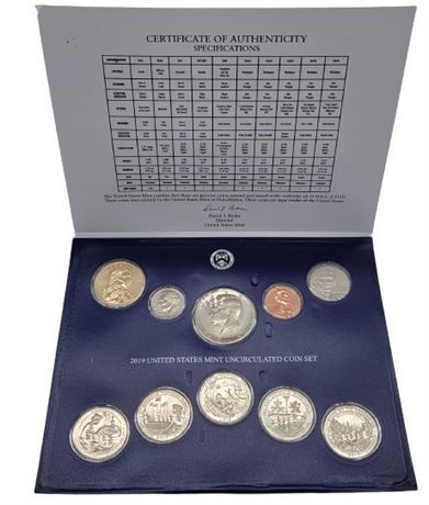 2019 Philadelphia US Mint Uncirculated Coin Set