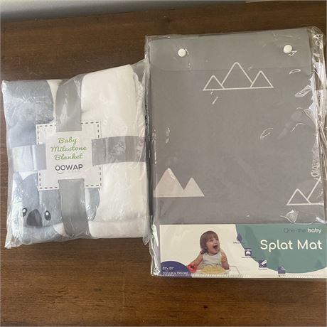New Baby Milestones Koala Blanket and Splat Mat