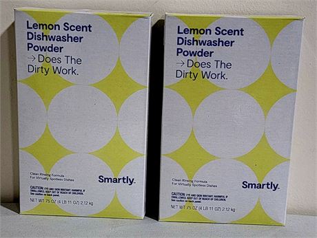 New Lemon Scent Dishwashing detergent powder - each box is 75 oz.