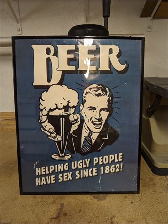 Framed Beer Poster