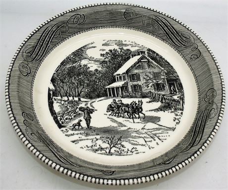 Royal China Currier Ives Pie Plate