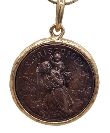 St Cristoford Medal Pendant Neckalce